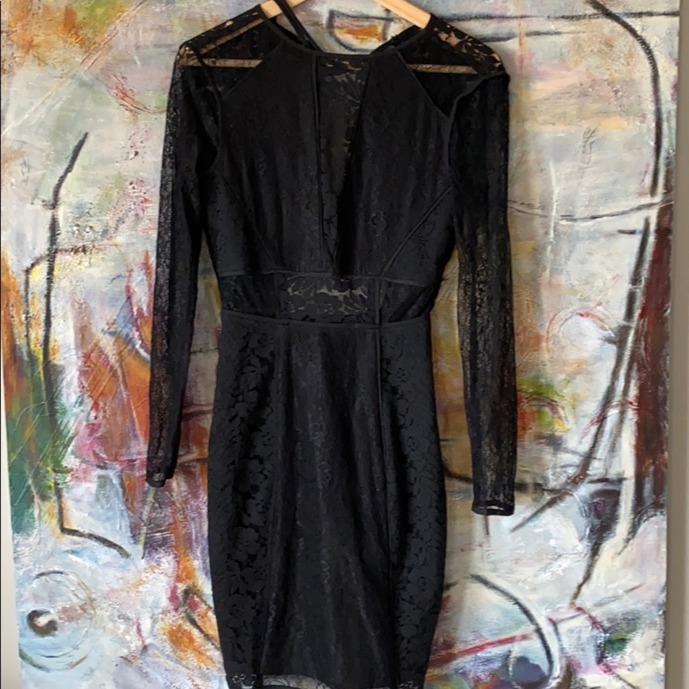 Sexy lace low back dress